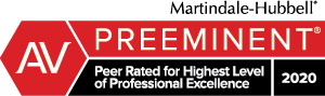 Martin- Hubbell Preeminent Peer rate for Highest Level of Professional Excellence 
